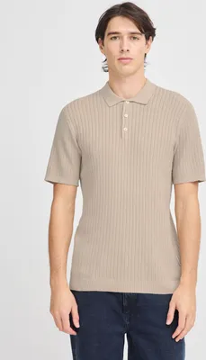 Produktbild von Casual Friday CFKarl structured knit polo Herren Poloshirt Shirt Umlegekragen 100% Baumwolle regular fit