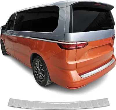 Image de Protection Seuil De Pare-Chocs Arriére pour VW T7 Multivan 2021-2025 Inox Chromé