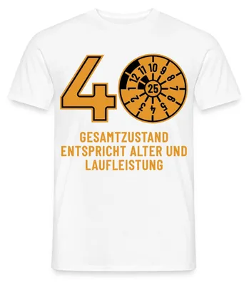 Produktbild von Spreadshirt 40. Geburtstag | Design Männer T-Shirt, L, Weiß
