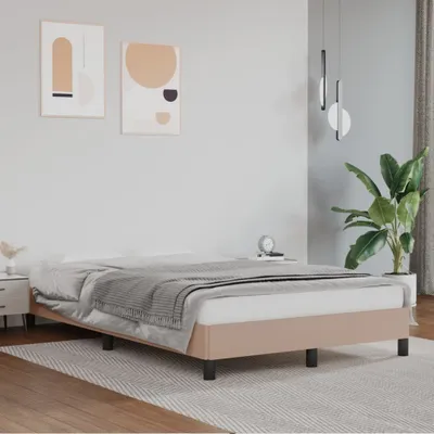 Produktbild von "2026 Promotion" Bettgestell moderne - Cappuccino-Braun 120x200 cm - Kunstleder - Polsterbett CC20901