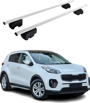 Image de Barres de toit Transversales pour Kia Sportage 2015-2021 Fer Argent ABE