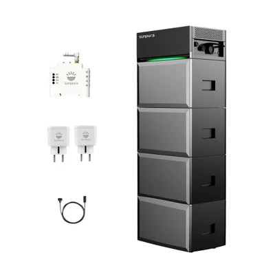 Produktbild von Powerness Balkonkraftwerk Speicher Sunpura S2400 2,4 kWh mit 3x B2400 Erweiterungsakku 7,2 kWh, Smarter Zähler & 2x Plug für Balkonkraftwerk (0% MwSt)