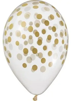 Zdjęcie produktu dla Balony Premium Hel konfetti złote 33cm 5szt - Godan