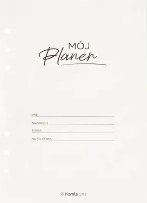 Zdjęcie produktu dla Homla Wkłady Inserti Papierniczy Planner