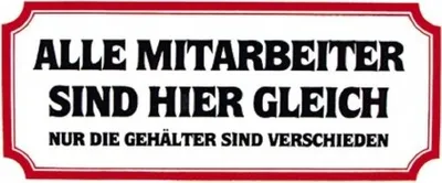 Produktbild von PVC Aufkleber Fun Auto-Applikation Spass-Motive und Sprüche - Alle Mitarbeiter... - 303351 - Gr. ca. 17 x 8 cm