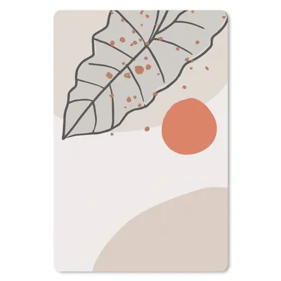 Produktbild von MuchoWow® Mauspad Mousepad Sommer - Laub - Weiß - Orange 18x27 cm - Mousepads - Maus Mat - Pad - Mausunterlage