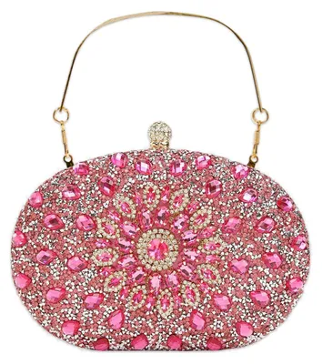 Produktbild von CORIOS Abendtasche Damen Diamant Clutch Bag Shiny Strass Handtasche Kette Schult