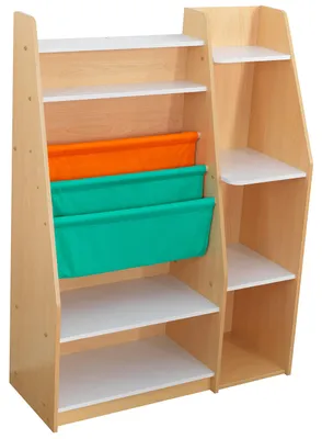 Immagine prodotto di Libreria a forma di tasca in legno KidKraft, con tasche portaoggetti, libreria per bambini con design accattivante