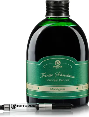 Produktbild von Schreibtinte Moosgrün 250 ml mit Konverter
