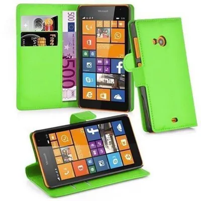 Image de Cadorabo Housse pour Nokia Lumia 535 Housse de protection verte Etui pour téléphone portable Case Cover Fermeture magnétique