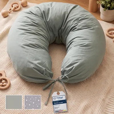 Productafbeelding van furora BABY Kussen voor borstvoeding, zijligkussen, XXL zwangerschapskussen | Olijfgroen