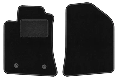 Produktbild von Velours-Fußmatten Vorne passend für Toyota Avensis II T25 (Kombi, Liftback, Limousine, Bj. 2003-2009) –  schwarz, passgenau, mit Befestigungen set 2 Stk. - STANDARD