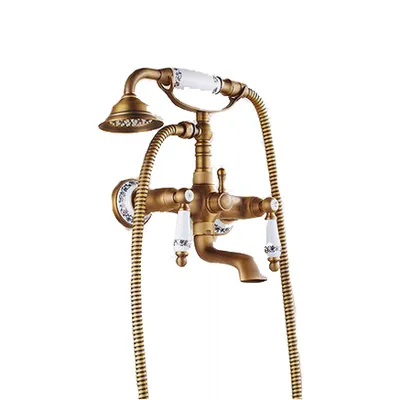 Obrázek produktu pro Vanová baterie KRAN retro GOLD mosaz VIRTUS LAUFERI