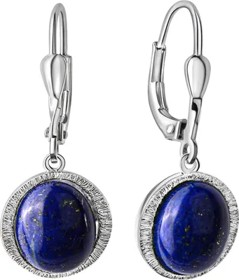 Produktbild von V Ohrhänger 925-Sterling Silber rhodiniert Lapislazuli
