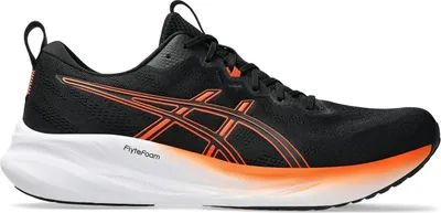 A studio shot of a single running shoe against a white background.