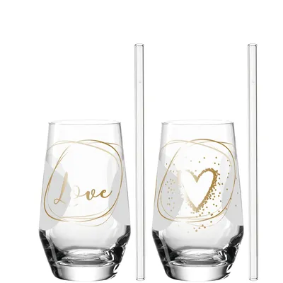 Obrázek produktu pro Leonardo PB/2 LD+2 brčka na pití -Love-