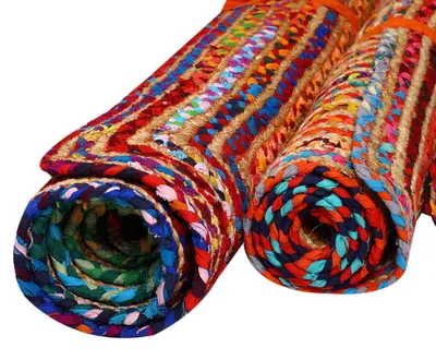 Produktbild von Jute Teppich Esha bunt, Größe:90x150 cm