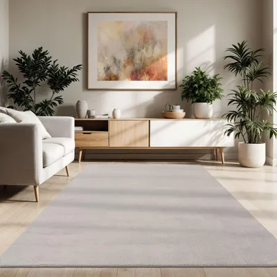 Produktbild von Paco Home Waschbarer Teppich Wohnzimmer Kurzflor Einfarbiger Moderner Stil Weich 100x200 cm