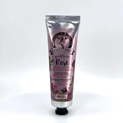 Obrázok produktu pre Krém na ruky a nechty s obsahom kozieho mlieka a japonského ružového oleja