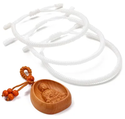 Immagine prodotto di Solidchoice - 3 braccialetti tibetani portafortuna e regalo buddhista, realizzati a mano