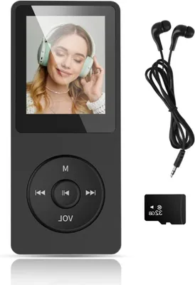 Image de Lecteur de musique portable - Audio numérique - Écoute de musique - Bluetooth 5.0 - 32 Go de mémoire - Noir