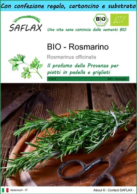 Immagine prodotto di SAFLAX Set regalo -- Rosmarino - 40 semi - Rosmarinus