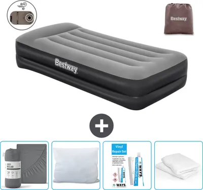 Obrázek produktu pro Nafukovací matrace Bestway - pro 1 osobu - 97 x 191 x 46 cm - šedá - včetně příslušenství