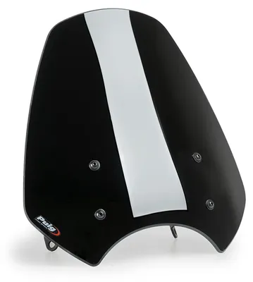 Image de Pare-brise PUIG Naked Sport noir 340x315mm pour Triumph