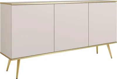 Produktbild von Komodee, Kommode Banff K160 - Beige - Goldene Beine - Breite 160 cm, Höhe 85 cm, Tiefe 39 cm