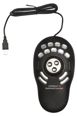 Produktbild von Contour Design Contour Multimedia Controller PRO v2, USB, Schwarz, Silber, Music editing, Fotobearbeitung, Videobearbeitung, Knopf, Jog Dial, 109 mm, 196 mm