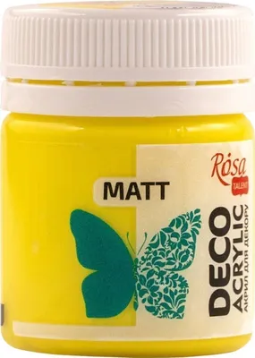 Image de Rosa Talent, peinture acrylique, 20 ml, couleur citron (02), finition mate, 1 pièce