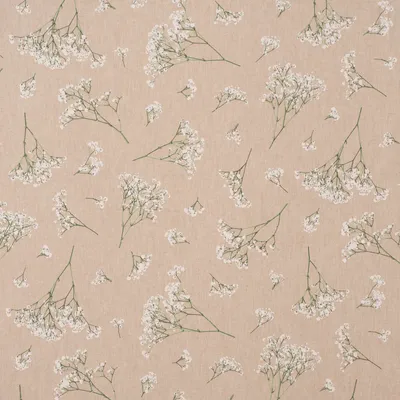 Produktbild von Dekostoff Meterware Leinenlook Florist Elegant natur weiß 1,40m