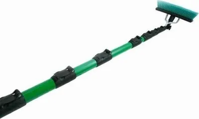 Image de Unger Hiflo manche télescopique 2.8m avec brosse - Kit de nettoyage professionnel pour fenêtres et panneaux solaires