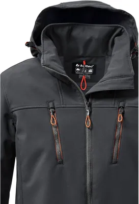 Veste Softshell Homme Killtec - Coupe-vent, Imperméable, Avec Capuche Amovible (sans PFC)