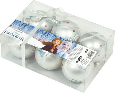 Arditex WD13419 Packung mit 6 Bällen Weihnachtsbaum Durchmesser 8 cm. von Disney-Frozen II