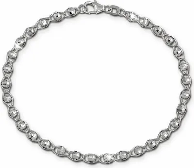 Produktbild von SilberDream Damen-Armband Kugeln 925 Silber glanz 19cm Kugelkette SDA2539J
