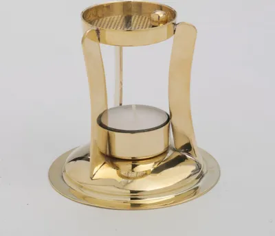 Produktbild von Räucherstövchen Messing Gold Höhe 10 cm mit Teelicht