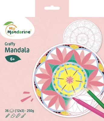 Productafbeelding van avenue mandarineGY027O avenue mandarine Kleurboek "Graffy Pop Mandala", voor meisjes