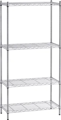 Produktbild von Bartscher Gastro-Regal 4150 | HxBxT 152x75x31cm| Fachlast 37,5 kg | Gitterboden | Metall verchromt