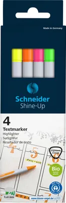 Zdjęcie produktu dla Schneider 50-112094 Schneider Shine-UP Textmarker farbsortiert, 4 St.
