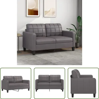 Produktbild von The Living Store 2-Sitzer-Sofa Grau 140 cm Kunstleder