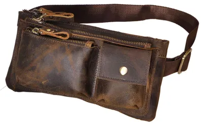 Produktbild von Solidchoice - Le'aokuu Herren Echtleder-Kopfhörertasche - Reisetasche und Sporttasche (Braun)