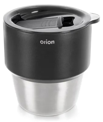Obrázok produktu pre Orion | termohrnček - 220 ml - 8,3x7,5x8,5 cm - strieborný - nerezová oceľ - s vákuovou izoláciou - možno umývať v umývačke riadu