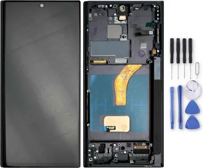 Produktbild von Für Samsung Galaxy S22 Ultra Display Full TFT mit Rahmen Ersatzteil Reparatur Grau