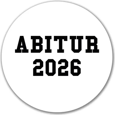 Produktbild von Huuraa Aufkleber Abitur 2026 ABI 10cm rund Sticker Geschenkidee