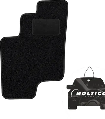 Produktbild von moto-MOLTICO Fahrer Fußmatte Auto Velours Fahrerseite Autoteppiche Schwarz Fahrermatte 1-teilig passend für Hyundai Getz 2002-2011