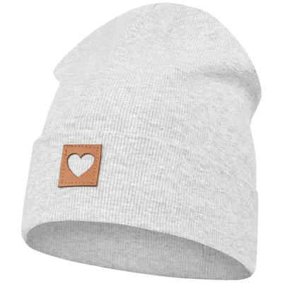 Produktbild von Smarilla Mütze Mädchen Damen Kinder Beanie gerippt, Gr. 54-56, Hellgrau