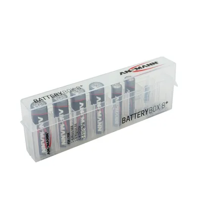 Produktbild von ANSMANN Batteriebox für 8 Stück Akkus Größe AAA,AA,CR123A,CR2