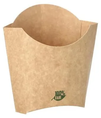Produktbild von PAPSTAR Pommes-Frites-Schütte "pure", braun aus ungebleichtem,zertifizeirtem Frischfaserkarton,