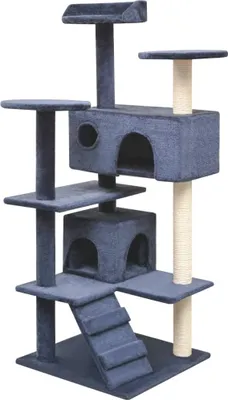 Image de Arbre à chat avec griffoirs en sisal 125 cm Bleu foncé